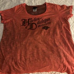 Distressed colored Harley Davidson top